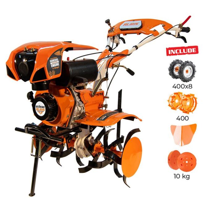 Roti Ruris Motosapatoare RURIS 651KSD + roti cauciuc 4.00-8+rarita+roti metalice ...